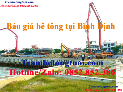 Báo giá bê tông tươi tại Bình Định