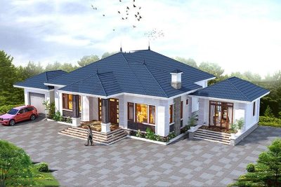 Các bản vẽ thiết kế chi tiết nhà cấp 4 với mái thái đẹp và sang trọng