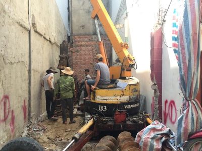 Giá ép cọc bê tông nhà 2 tầng năm 2021