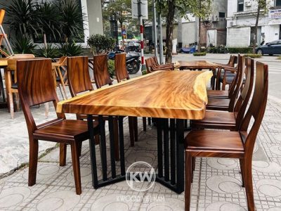Bộ bàn ăn gỗ Me Tây 8 ghế Kwood Việt Nam