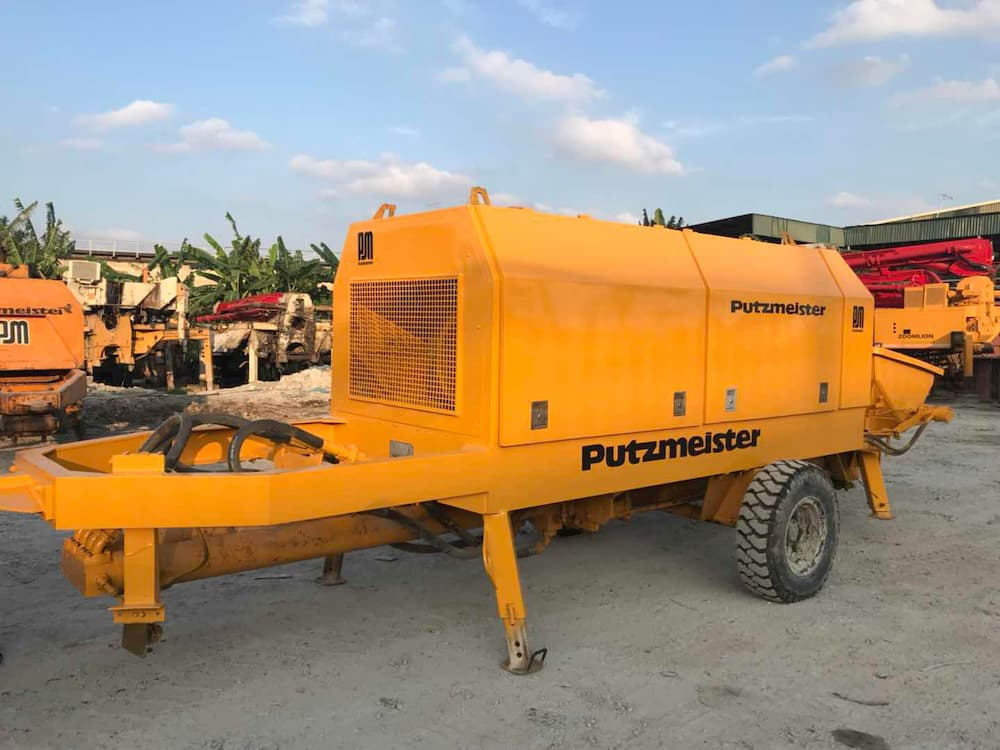 Máy bơm bê tông tĩnh bơm cố định tại một vị trí