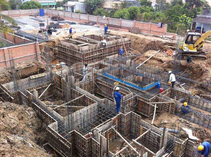 Cốp pha móng giúp định hình bê tông móng tốt