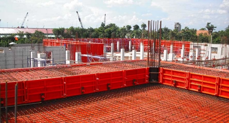 Cốp pha nhựa được sử dụng nhiều tại công trường