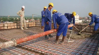 Đổ bê tông trong xây dựng