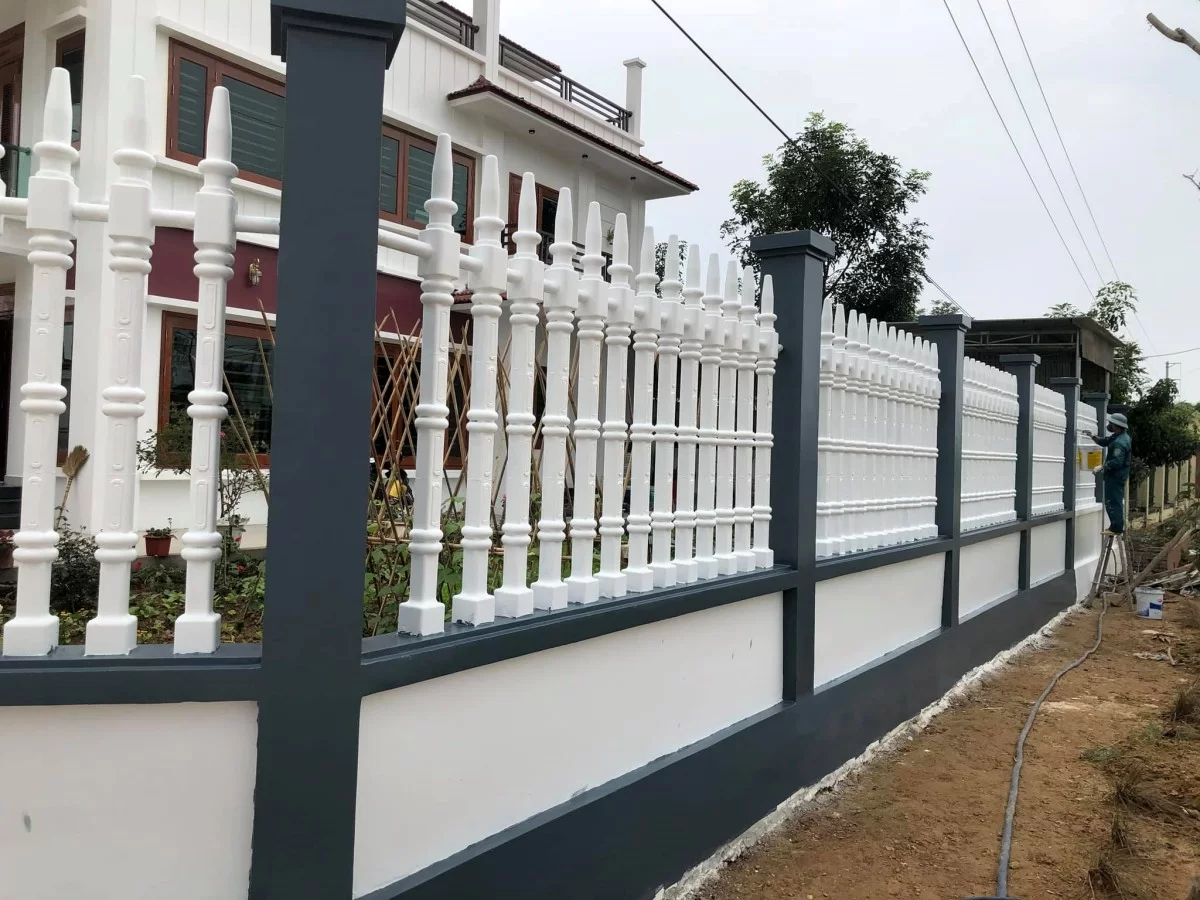 Hàng rào bê tông đúc sẵn mang lại tính thẩm mỹ cho công trình